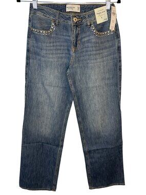 Abercrombie Kids Low Rise Baggy Blue Jeans Size 15/16 Long Denim MSRP$60 NWT